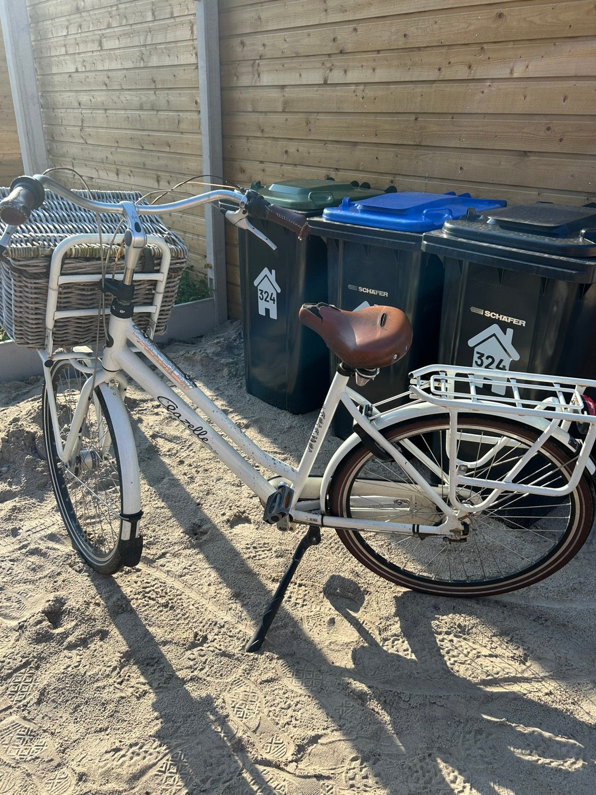 Gazelle transportfiets met mand, 47 tot 50 cm, Ophalen, Gebruikt, Handrem