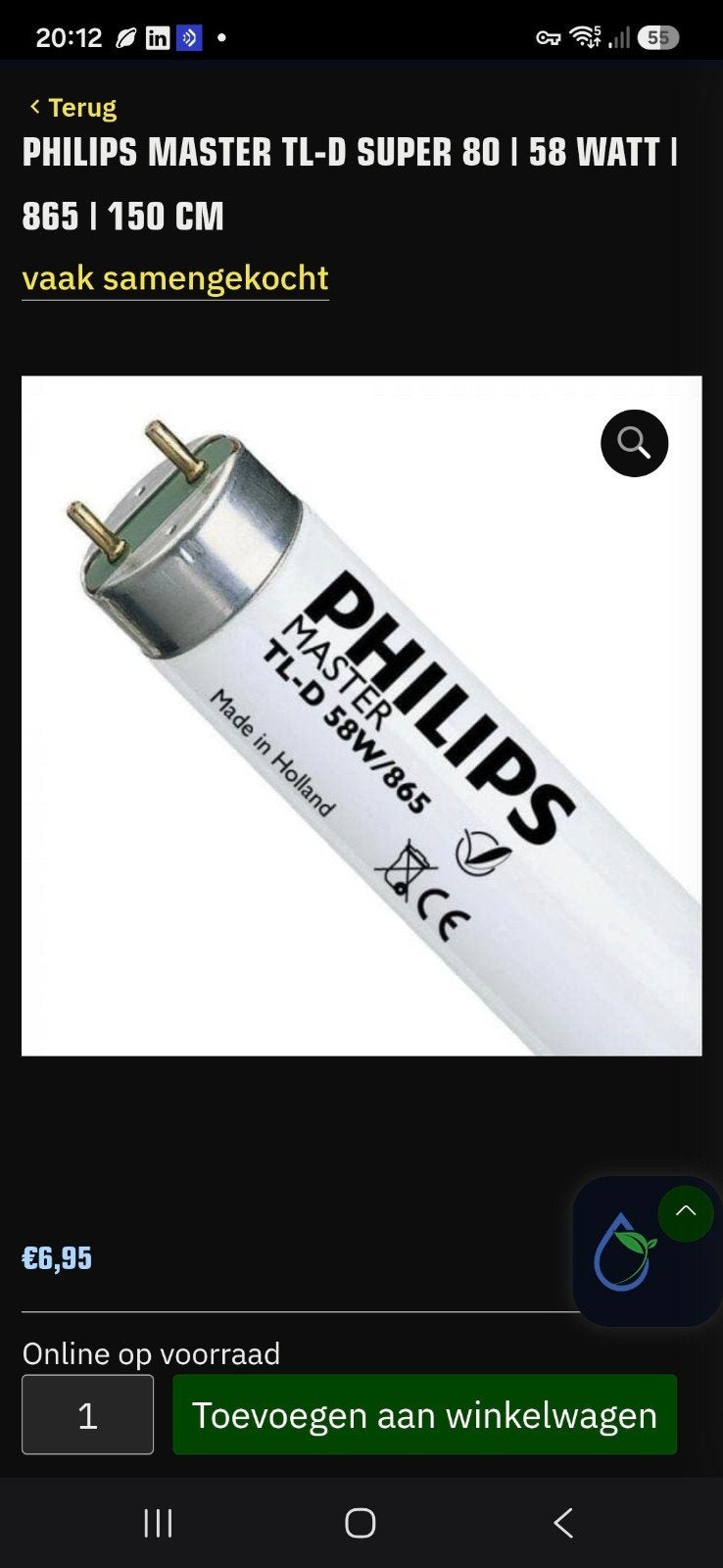Philips TLD 58W 80 840 100 stuks, Nieuw, Koel wit, G4, Ophalen