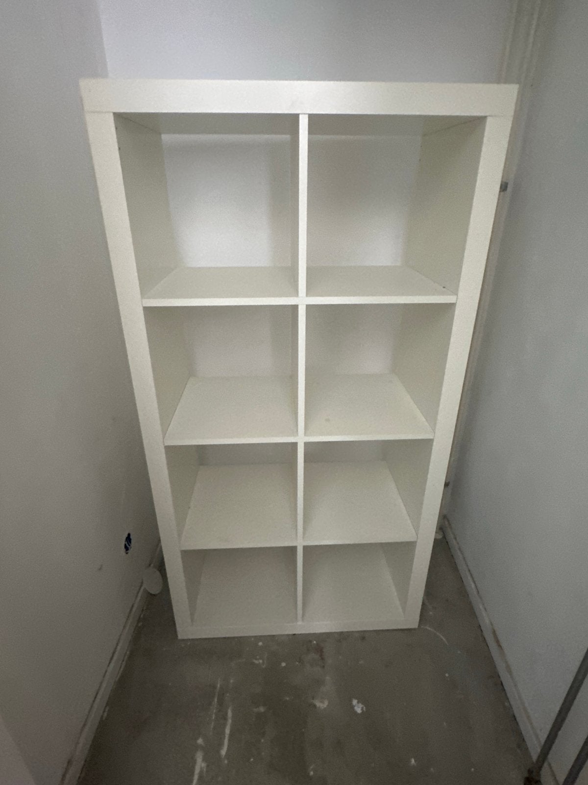 Witte Kallax  kast  van de ikea met 8 vakken, Ophalen, Met plank(en), Gebruikt, 50 tot 100 cm