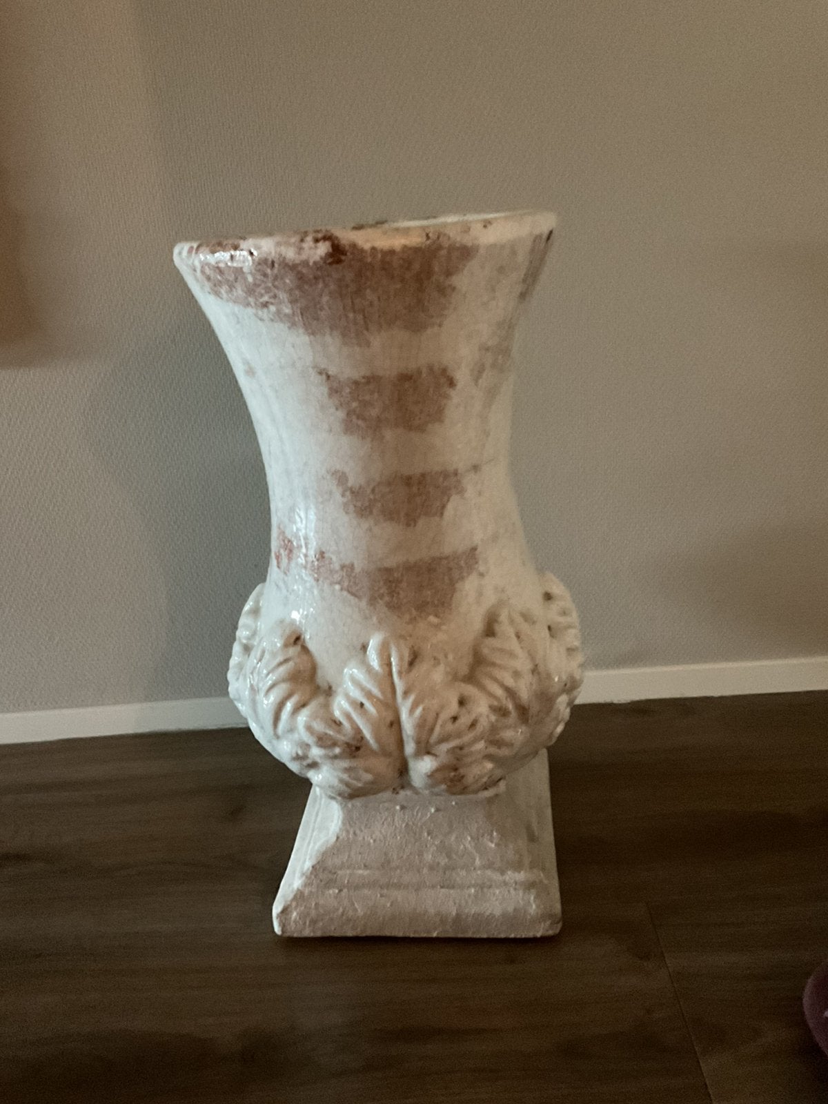 Vazen, creme geglazuurd,, Antiek en Kunst, Ophalen
