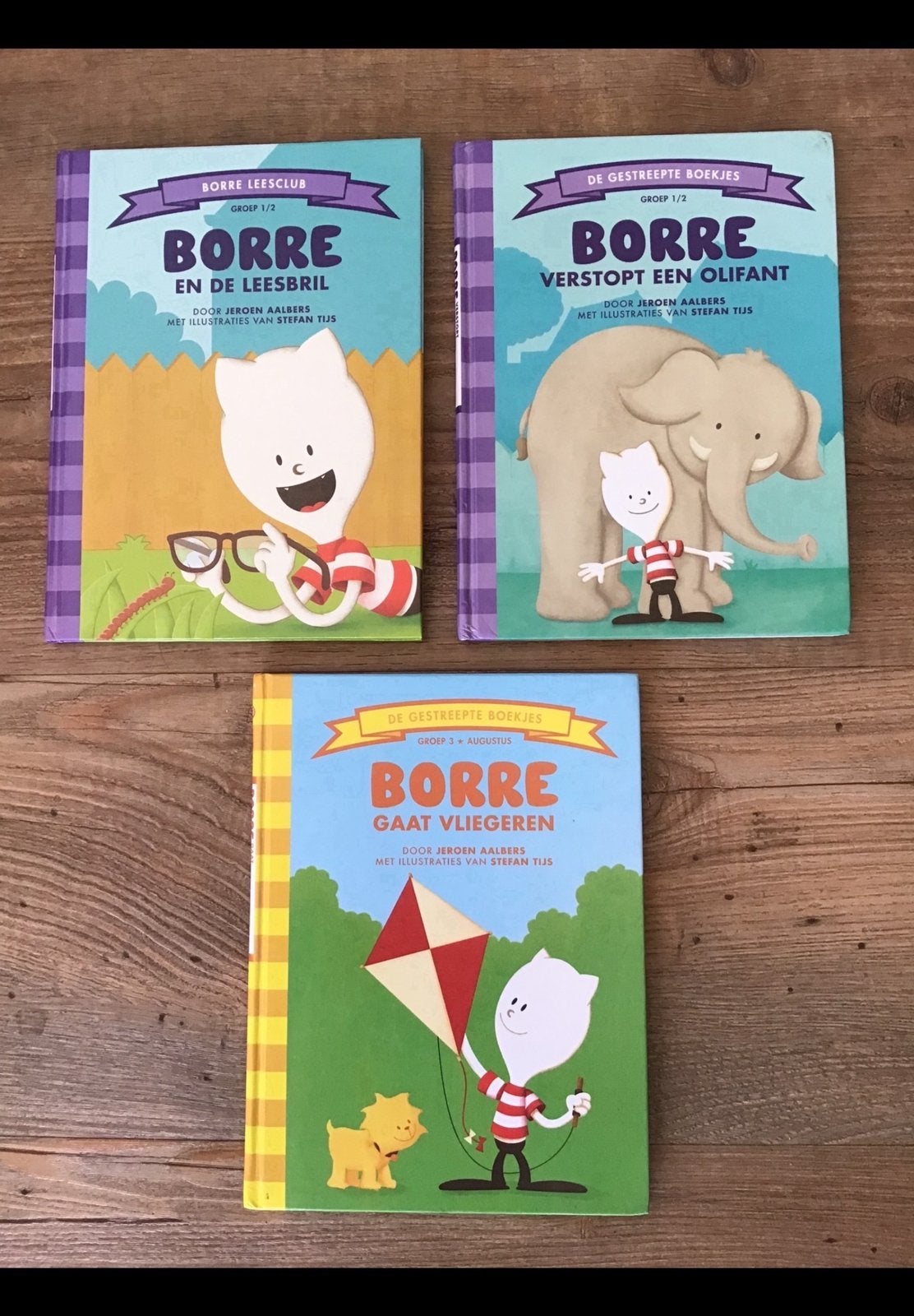 De gestreepte boekjes. 3 Boekjes v Borre. Lees ! Groep 1/2/3, Boeken, Kinderboeken | Jeugd | onder 10 jaar, Ophalen of Verzenden