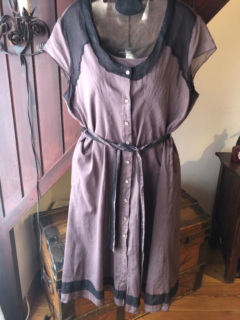 Expresso setje tuniek / overhemdjurk met onderjurk maat 38, Maat 38/40 (M), Bruin, Expresso, Ophalen of Verzenden