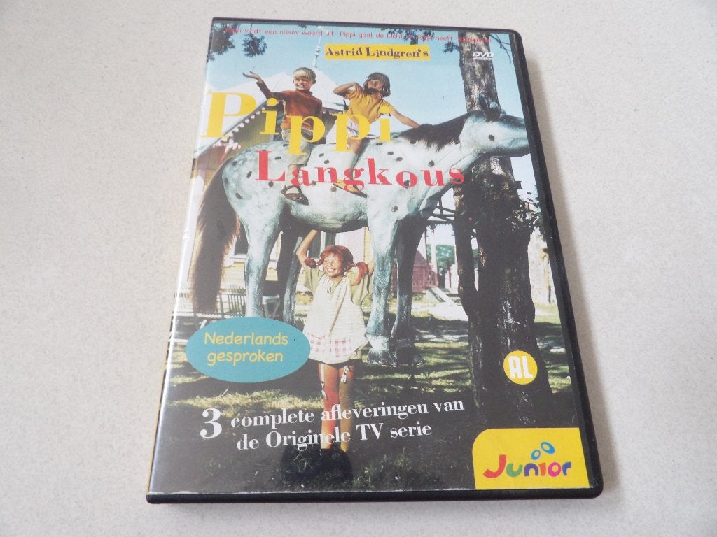 PIPI LANGKOUS 3 leuke afleveringen van de originele tv serie, Avontuur, Alle leeftijden, Ophalen of Verzenden, Zo goed als nieuw
