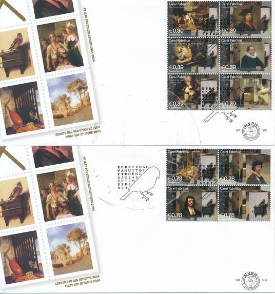 FDC E504 Carel Fabritius 2004 NL onbeschreven, Ophalen of Verzenden, Nederland