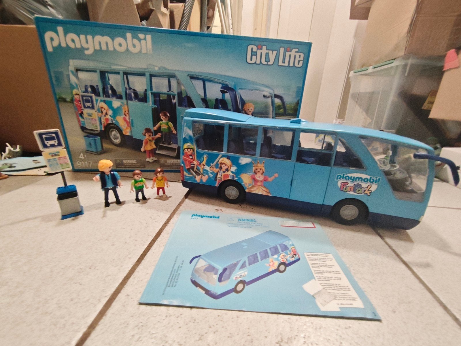 Playmobil City Life Bus (9117) met figuren, Ophalen of Verzenden, Gebruikt, Jongen of Meisje