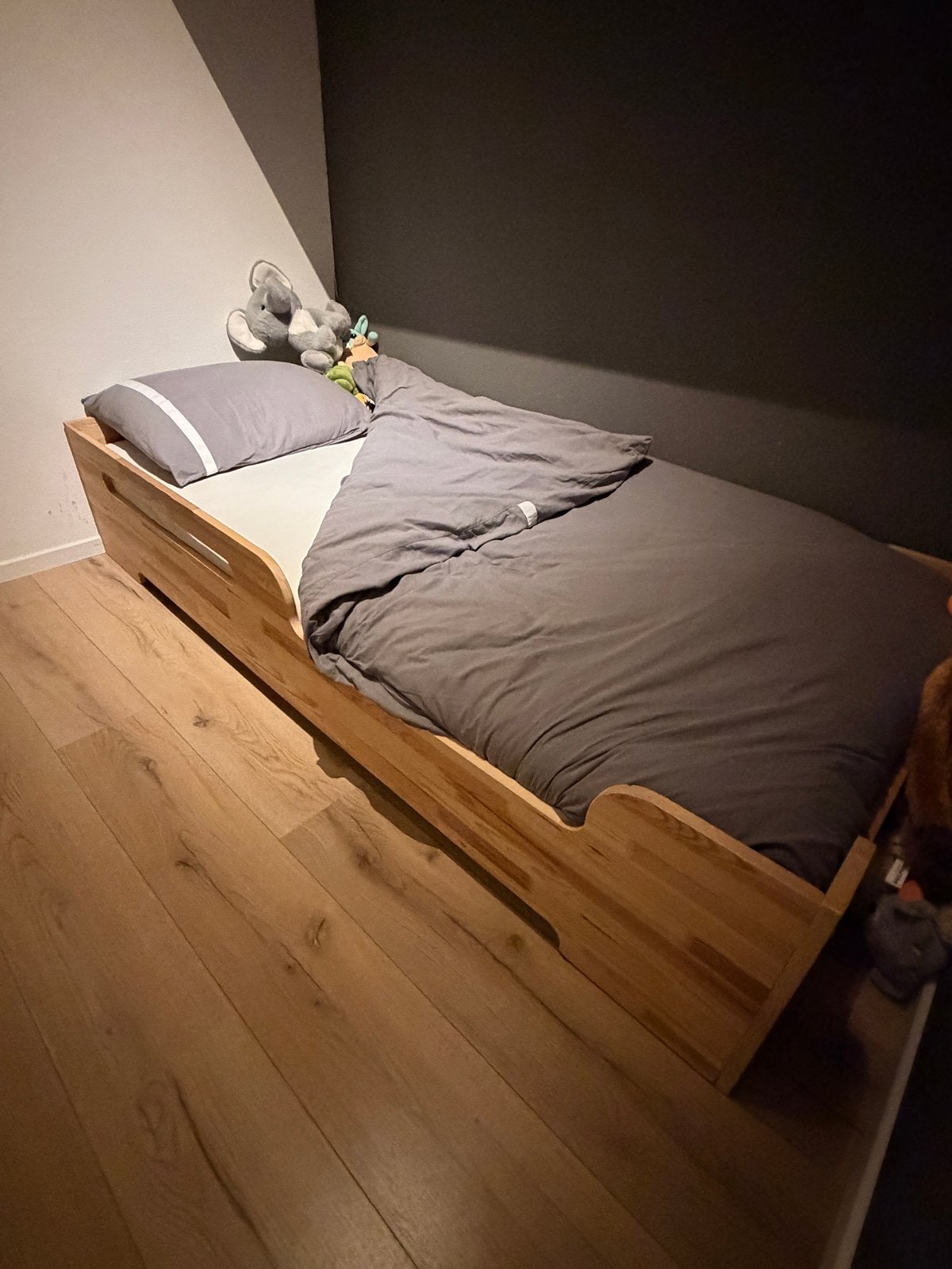 Kinderbed met lattenbodem - 204x94cm, Ophalen, 85 tot 100 cm, Gebruikt, Lattenbodem