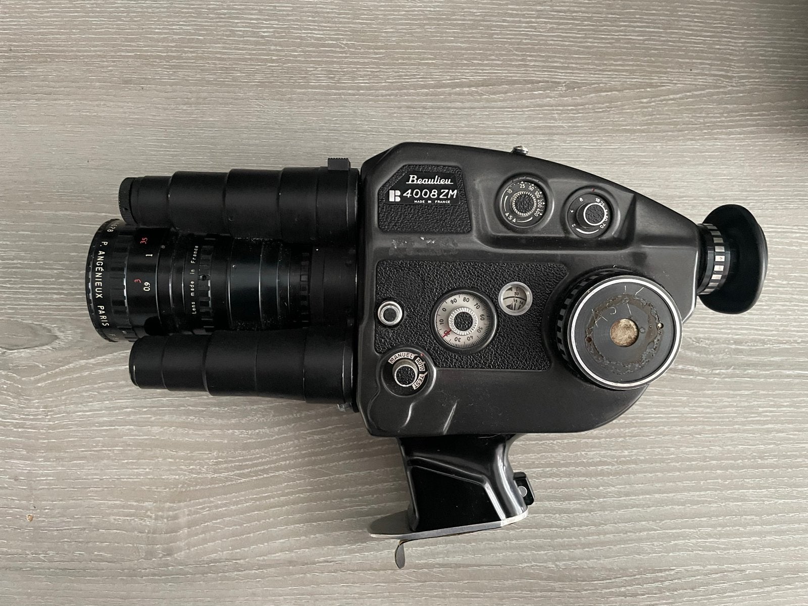 Beaulieu 4008 ZM Super 8 camera met Angenieux Zoomlens, Ophalen of Verzenden, 8mm, Camera