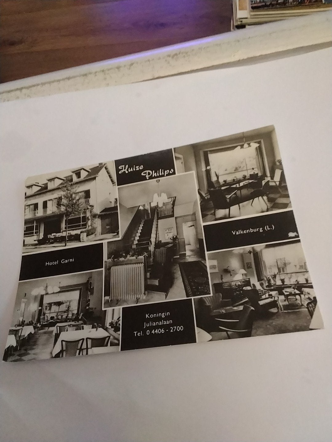 Oude ansichtkaart Hotel Garni Huize Philips Valkenburg, Verzamelen, Ophalen of Verzenden, 1960 tot 1980, Limburg