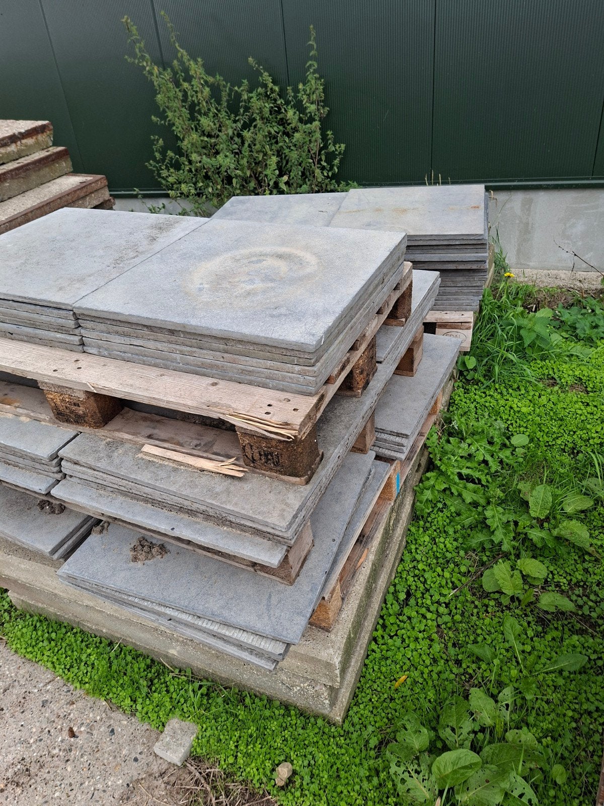 terras tegels 60x60 3 cm dik, Ophalen, Gebruikt, 10 m² of meer, Beton