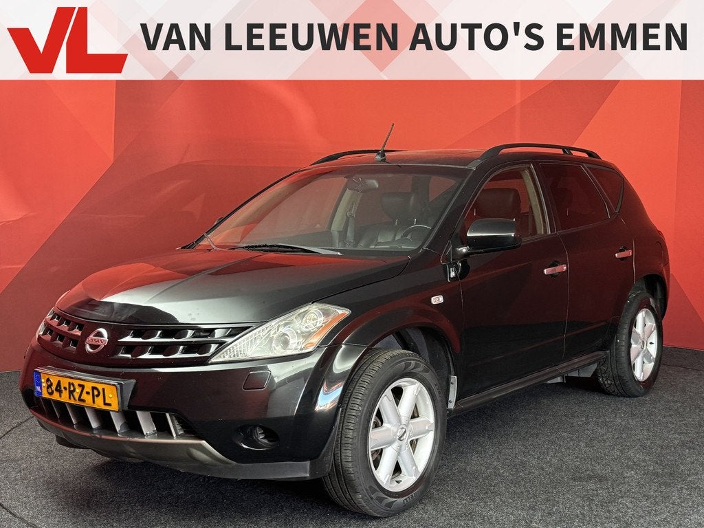 Nissan Murano 3.5 V6 | Zo Mee | Leer | APK 14-01-2027, Auto's, Nissan, Automaat, Gebruikt, Zwart, Murano