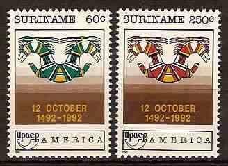 Suriname 745/6 postfris UPAEP 1992, Ophalen of Verzenden, Postfris