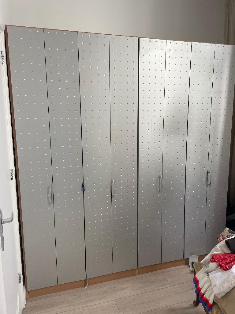 Zilveren kast, Huis en Inrichting, Kasten | Ladekasten, Ophalen, Kunststof, Gebruikt, 5 laden of meer