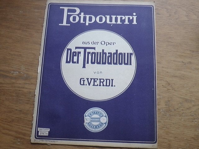 Potpourri uit de opera troubadour - verdi - piano, Gebruikt, Klassiek, Ophalen of Verzenden, Artiest of Componist