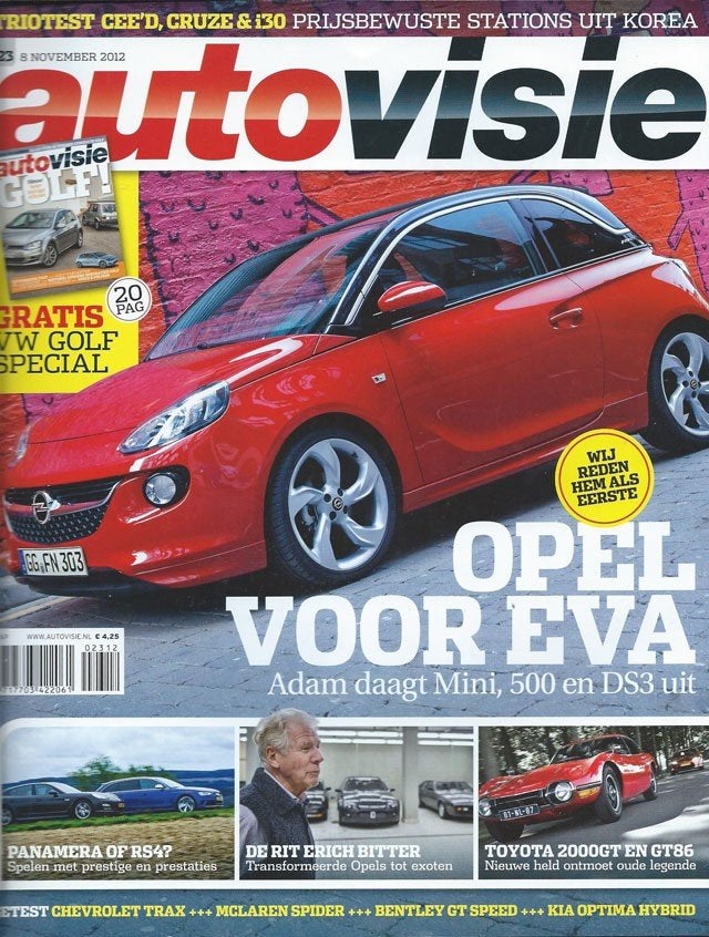 Autovisie 23 2012 : Opel Adam - VW Golf 7 - Audi RS4 - Riley, Ophalen of Verzenden, Gelezen, Algemeen