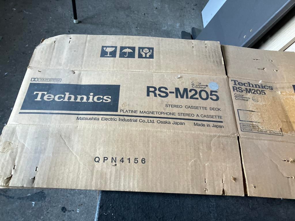 Vintage Doos van Technics RS-M205 Cassettedeck -1981-1983, Ophalen, Enkel, Overige merken