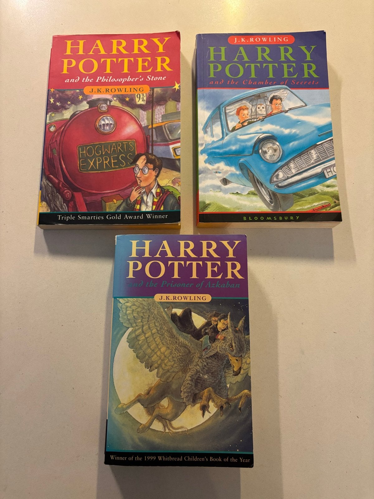 Harry Potter boeken 1, 2 en 3 - J.K. Rowling (Engels), Ophalen of Verzenden, Gelezen