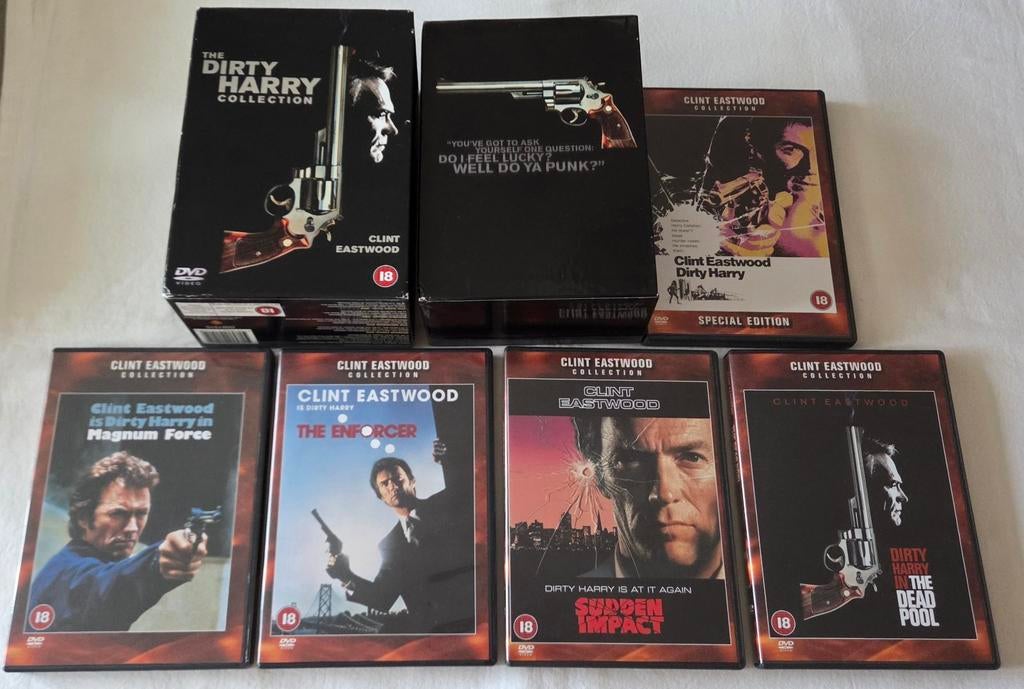 Clint Eastwood The Dirty Harry Collection Dvd's Classic, 1960 tot 1980, Vanaf 16 jaar, Ophalen of Verzenden, Zo goed als nieuw