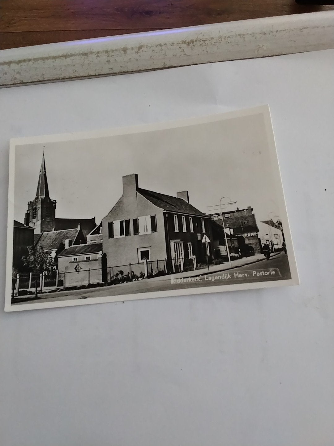 Oude Ansichtkaart Ridderkerk Lagendijk Herv. Pastorie, Ophalen of Verzenden, 1940 tot 1960, Gelopen, Zuid-Holland