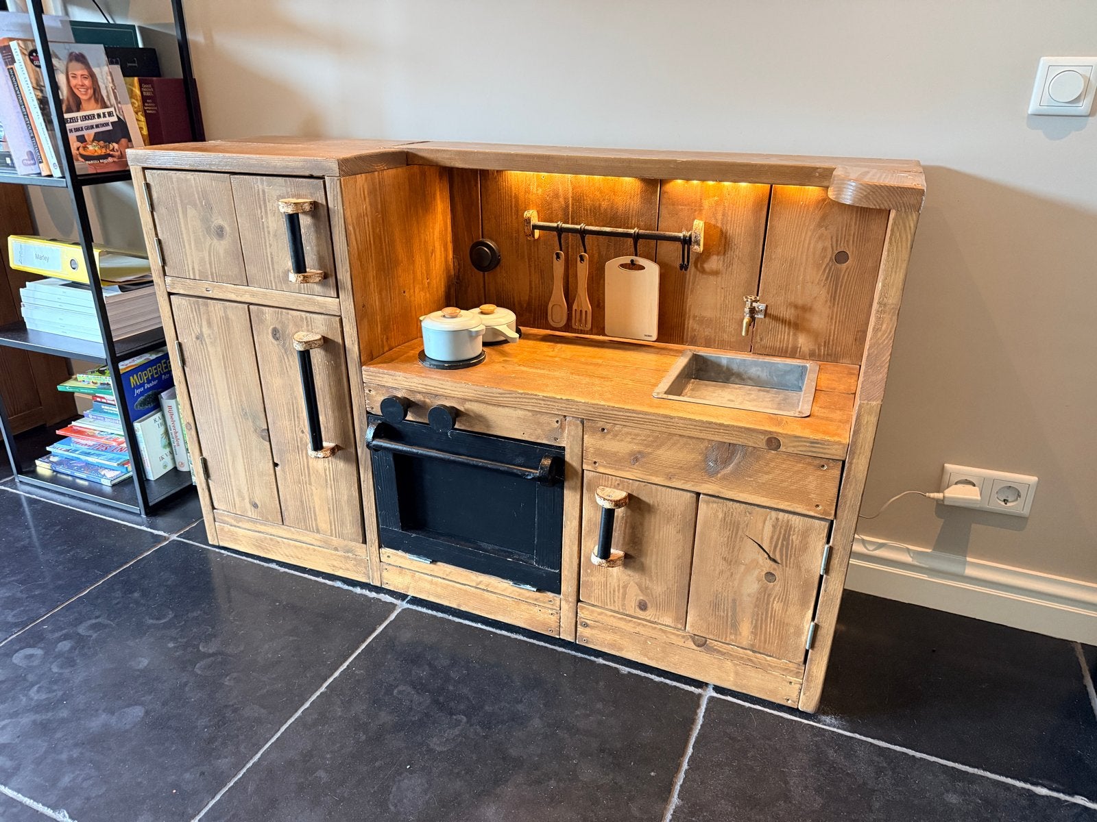 Maatwerk houten speelkeuken / kinderkeuken met verlichting, Ophalen, Gebruikt, Hout, Speelkeuken