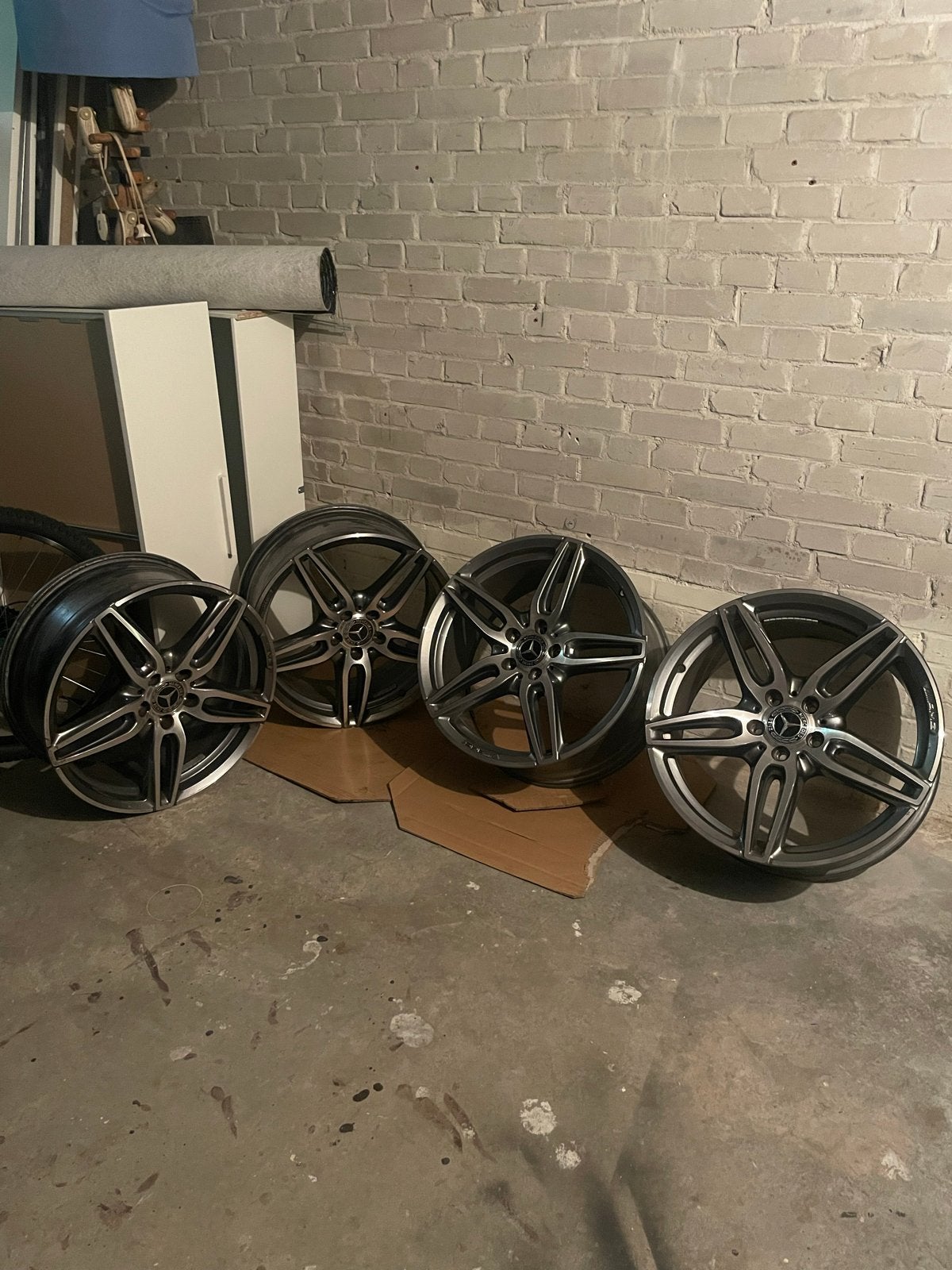 Set ORIGINELE Mercedes-Benz AMG Velgen 19 inch, Gebruikt, Velg(en), Personenwagen, Zomerbanden