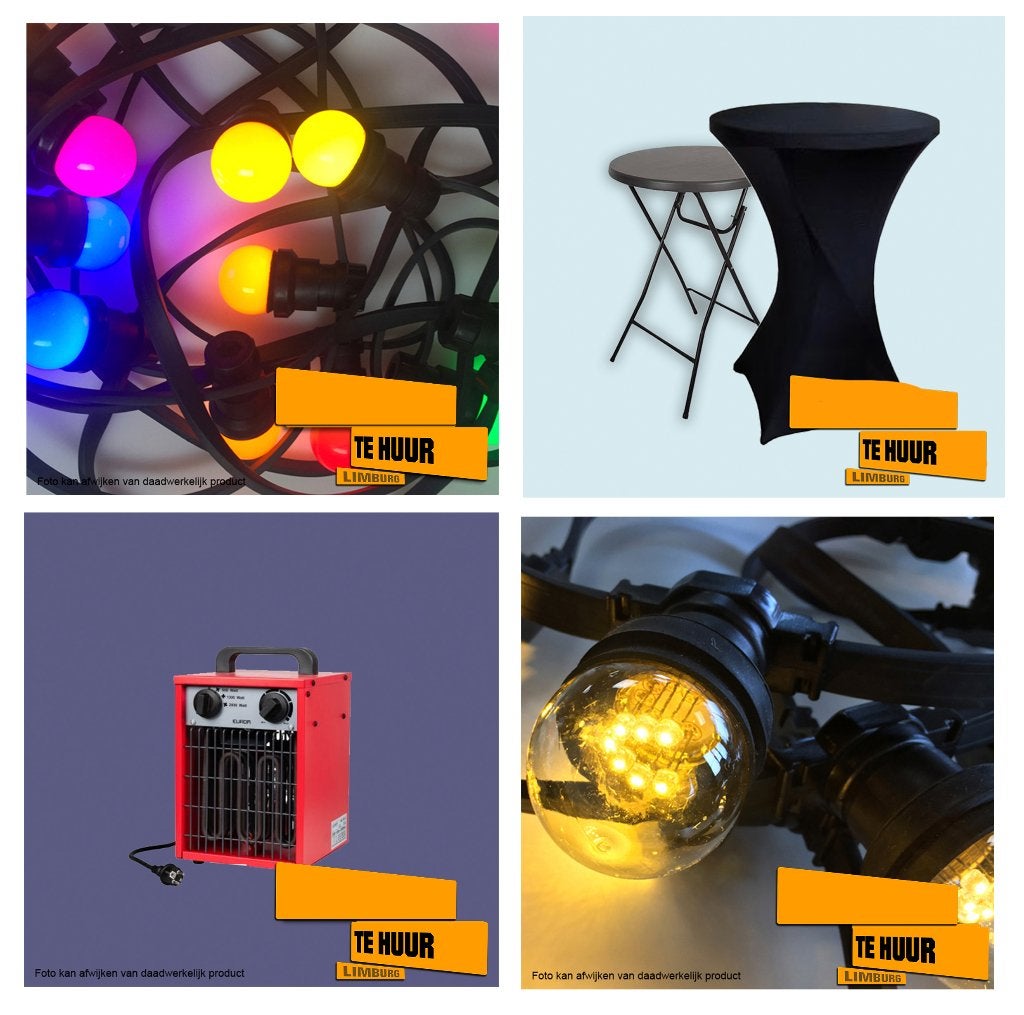 prikverlichting, Statafels, Heater (te Huur), Ophalen of Verzenden, Nieuw, Overige