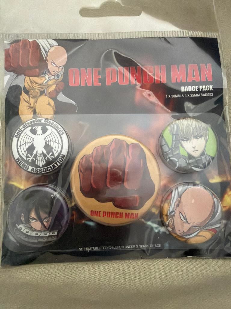 One Punch Man Badge Pack - 5 Speldjes, Ophalen of Verzenden, Nieuw