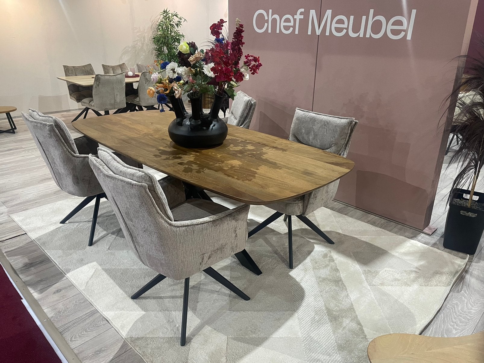 LEEGVERKOOP CHEFMEUBEL TAUPE STOEL ARMLEUNING NIEUW VOORRAAD, Overige kleuren, Hout, Nieuw, Ophalen of Verzenden