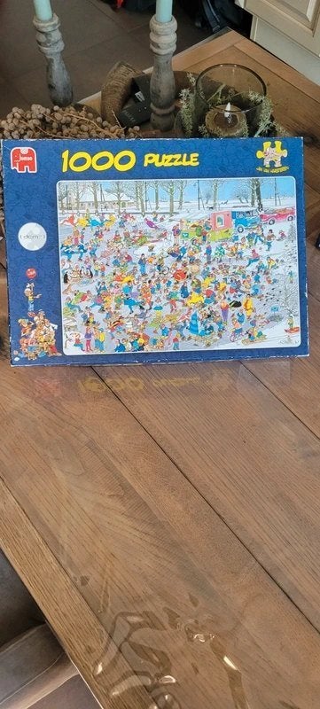 Jan van Haasteren - Op Glad IJs (1000 stukjes) ️, Ophalen of Verzenden, 500 t/m 1500 stukjes, Gebruikt, Legpuzzel