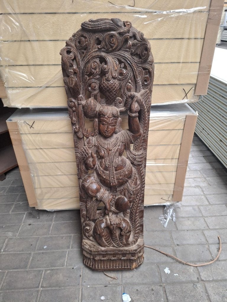 hout gesneden beeld krishna, Ophalen, Gebruikt, Religie