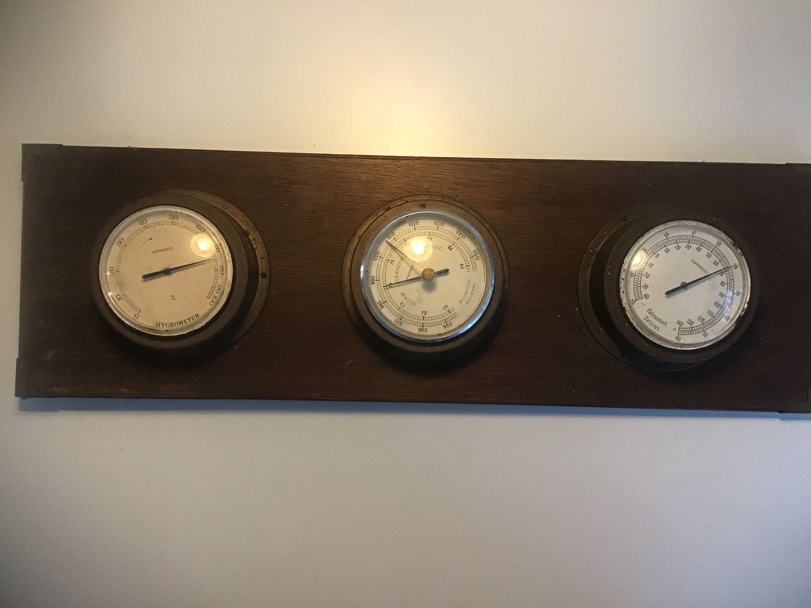 Weerstation barometer, hygrometer en thermometer, Ophalen of Verzenden, Gebruikt
