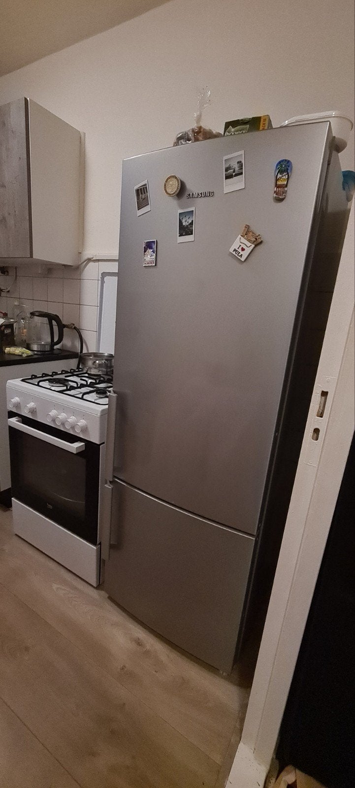 Samsung Koelkast met Vriezer - Zilver, Ophalen, 150 tot 200 liter, Gebruikt, 60 cm of meer