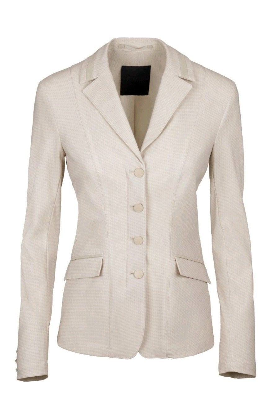 Prachtig wedstrijd jasje pikeur klea pepita crème/beige mt38, Dressuur, Ophalen of Verzenden, Zo goed als nieuw, Dames