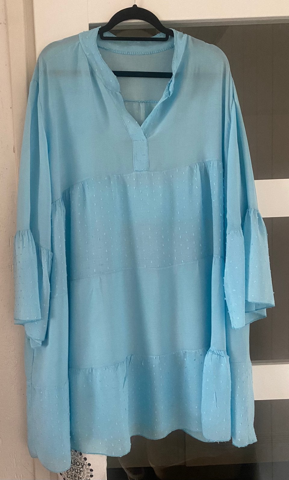 Zomers Ibiza Bohémien stijl tuniek & gratis tassenriem, Verzenden, Zo goed als nieuw, Blauw