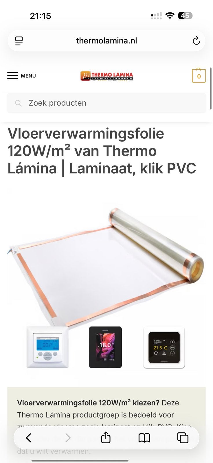 Elektrische vloerverwarming, Ophalen, Minder dan 30 cm, Overige typen, Minder dan 60 cm