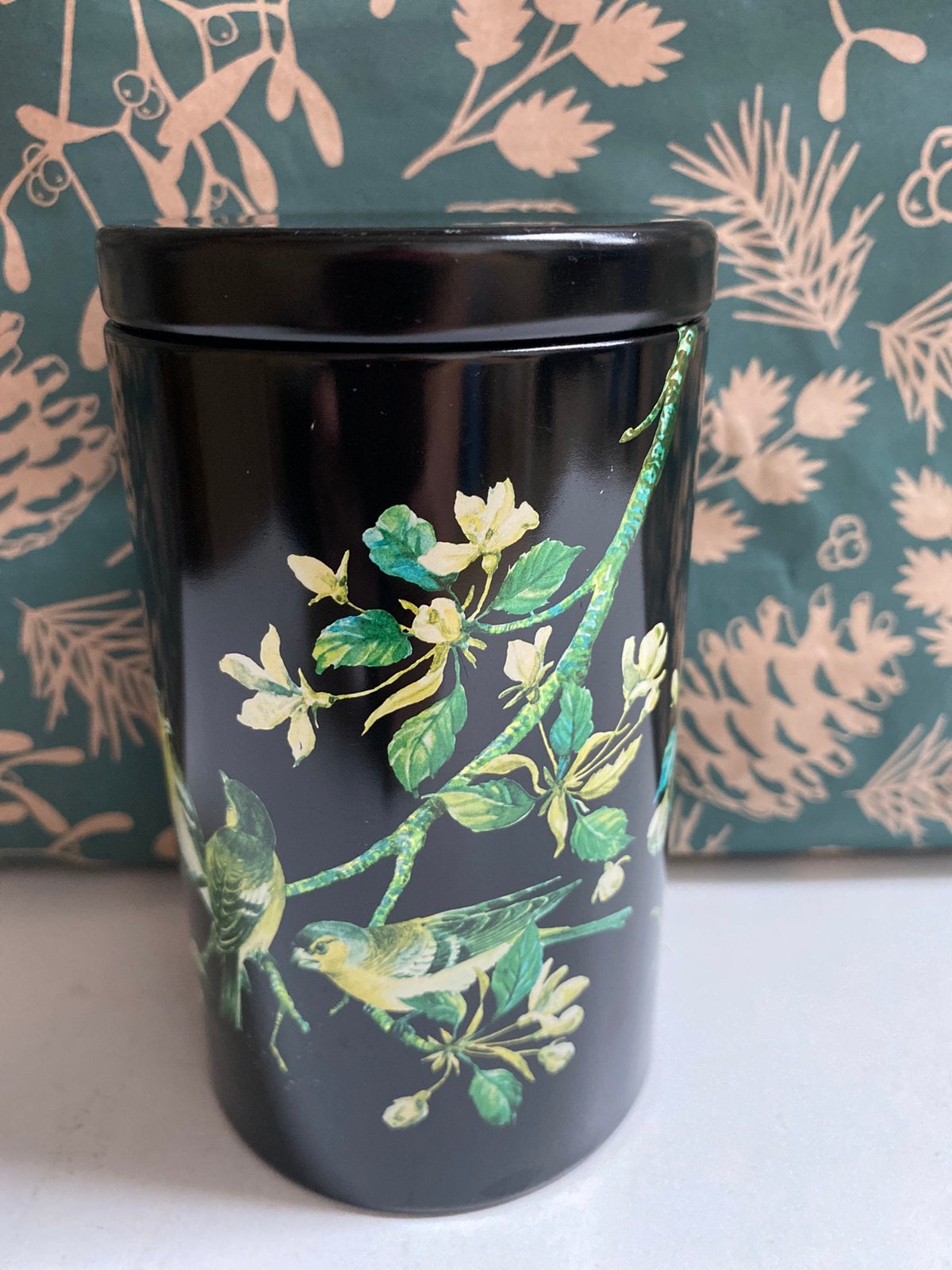 Vintage blikje met musjes - made in G. Britain, Ophalen of Verzenden, Gebruikt