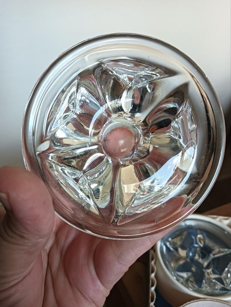 Vintage Kristal kandelaars Leerdam, Antiek en Kunst, Antiek | Glas en Kristal, Ophalen