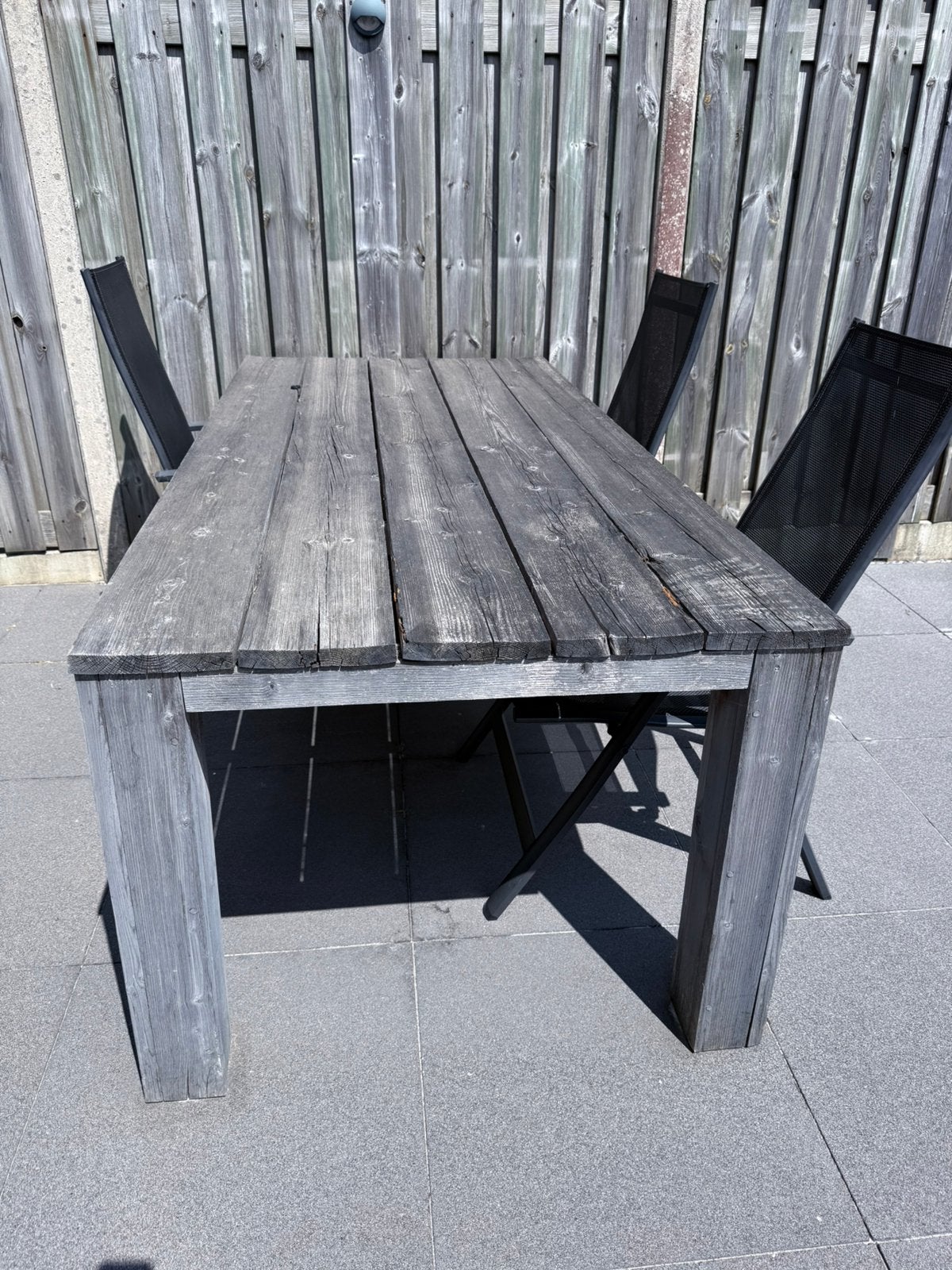 Steigerhout tafel, Ophalen, Zo goed als nieuw, Rechthoekig, Hout
