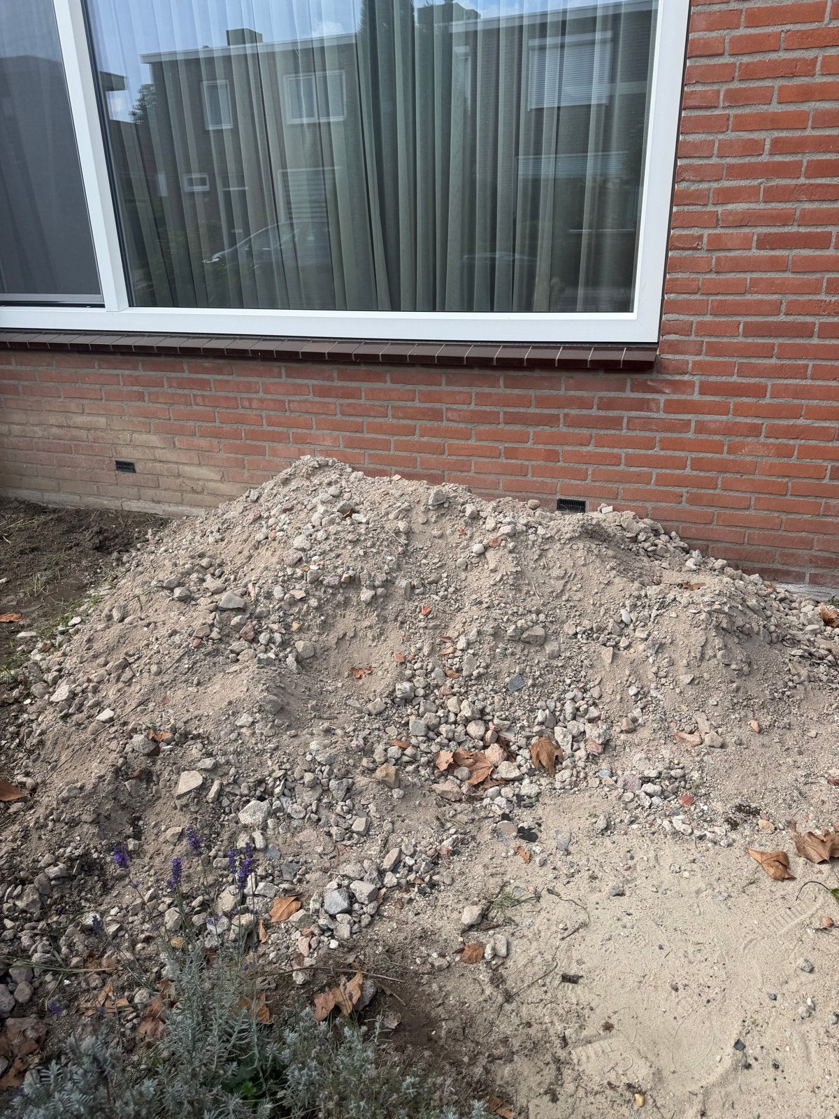 Gratis gebroken puin voor onder bestrating - ca. 1 kuub, Tuin en Terras, Ophalen, Gebruikt, Overige typen