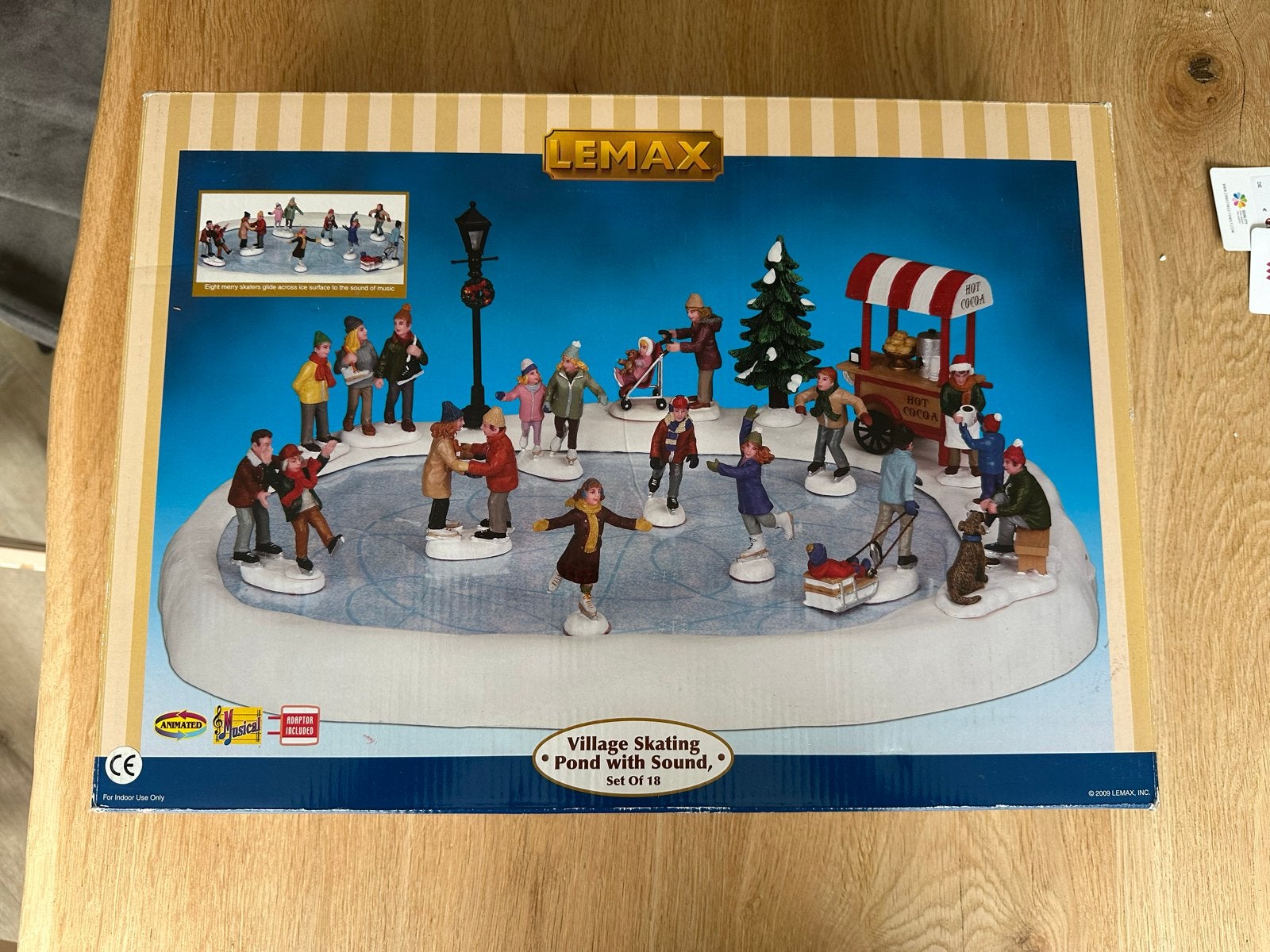 Lemax village skating pond with sound, Diversen, Ophalen of Verzenden, Gebruikt