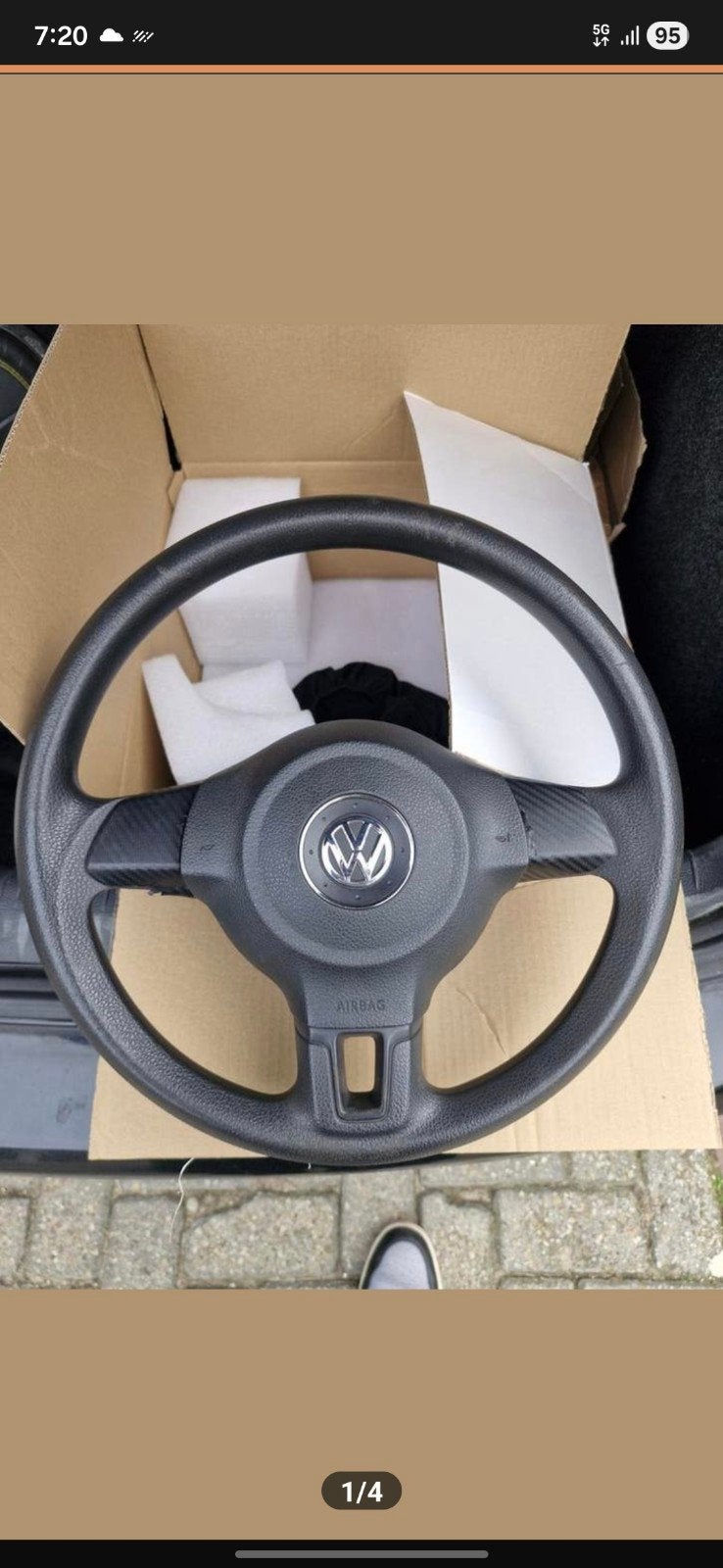 Volkswagen golf 6 stuur met airbag, Ophalen, Gebruikt, Volkswagen