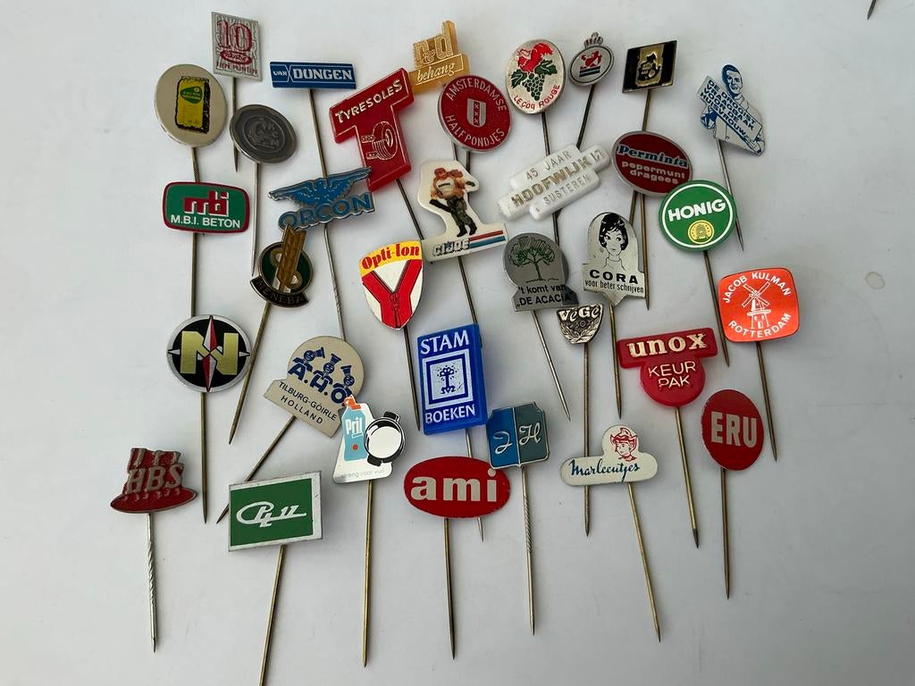 Verzameling vintage reclamespeldjes 0,10 p.st., Ophalen of Verzenden, Gebruikt