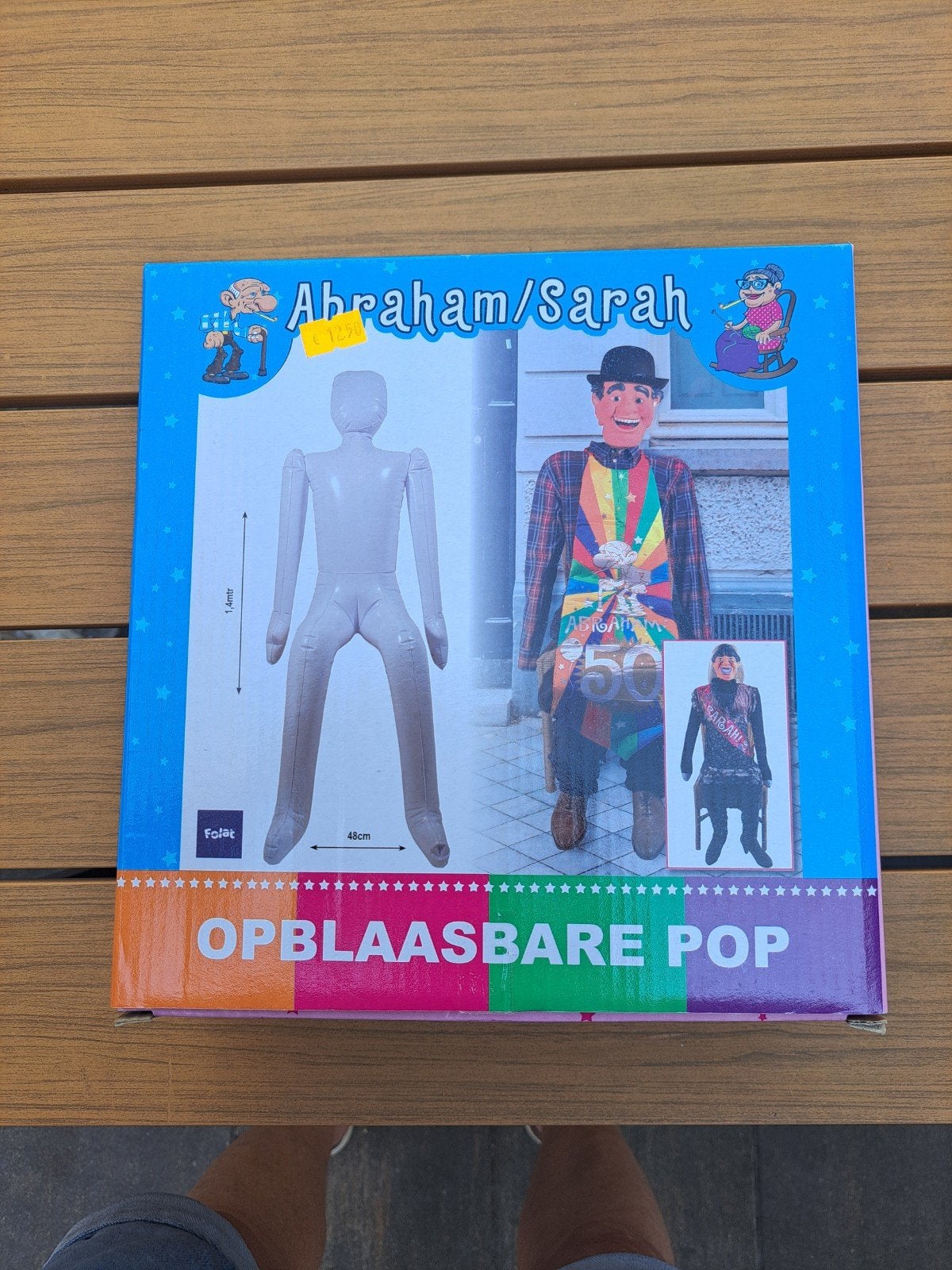 opblaasbare pop abraham/sarah, Ophalen, Abraham of Sarah