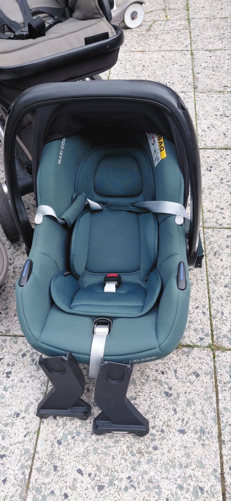 Maxi-Cosi met adapters en Isofix sleeve voor kinderwagen, Gebruikt, Ophalen of Verzenden, Isofix, 0 t/m 13 kg