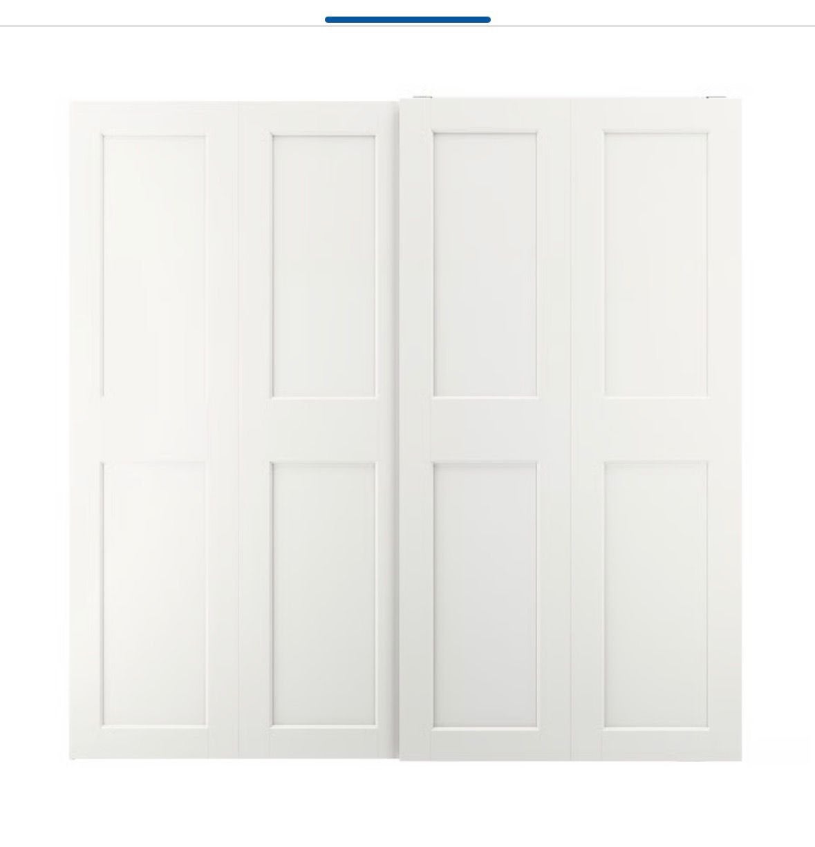 IKEA PAX schuifdeuren wit 200 x 201 cm – 2 stuks, Ophalen, Zo goed als nieuw, Binnendeur, 200 tot 215 cm