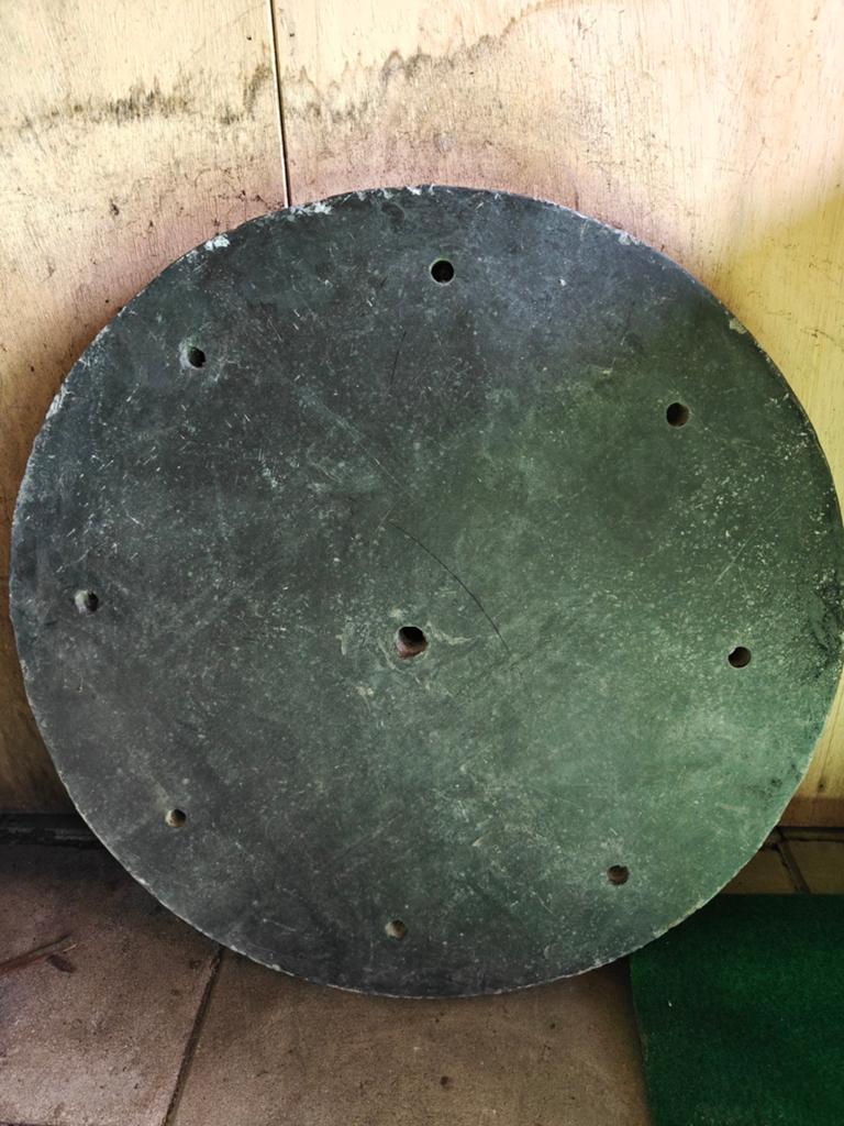 Ronde steen/tafelblad 58 cm, Ophalen, Hout