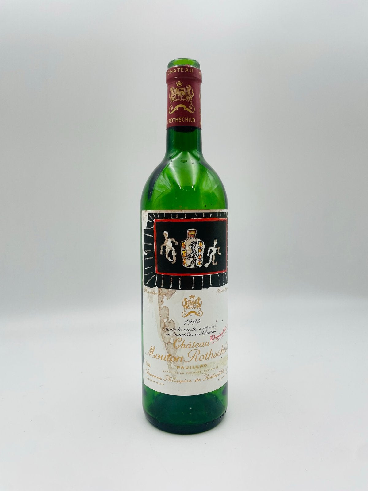 Lege fles Chateau Mouton Rothschild 1994 - Decoratief, Ophalen of Verzenden, Gebruikt