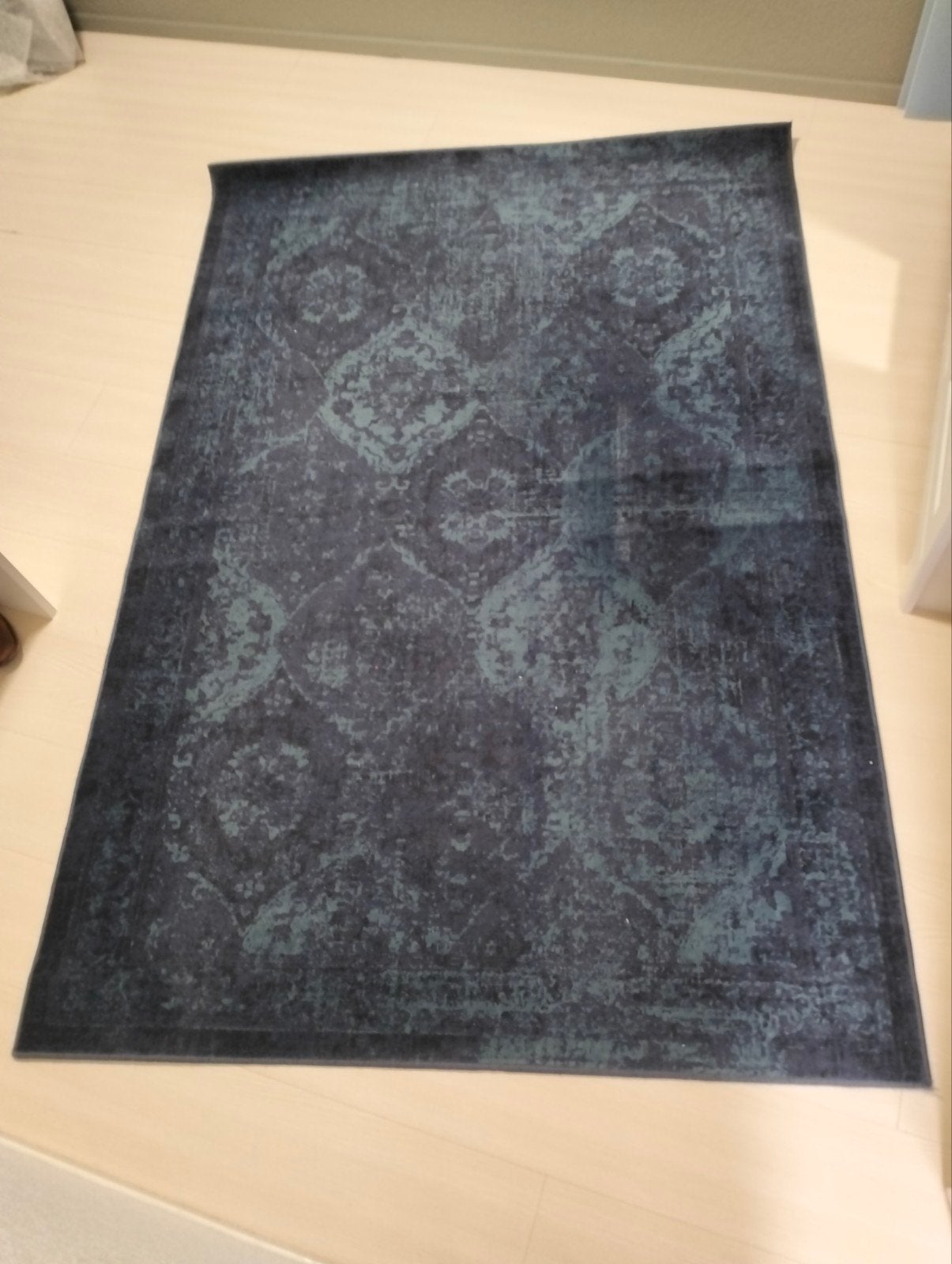 IKEA VONSBAK Vloerkleed - Blauw/Grijs, 133x195 cm, Ophalen, 100 tot 150 cm, Zo goed als nieuw, 150 tot 200 cm