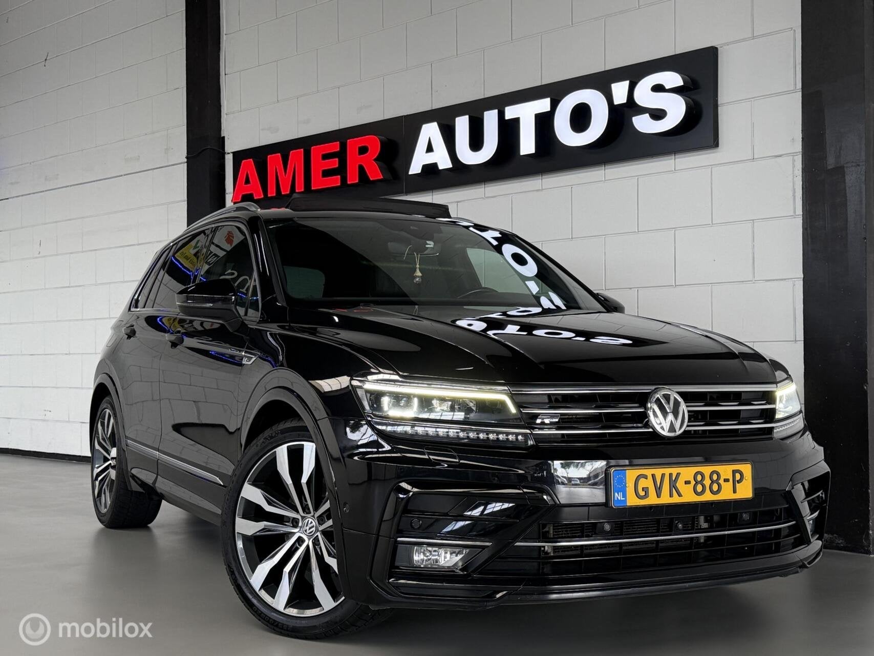 VWTiguan 1.4 TSI ACT 3XR-Line/Pano/Led/360 camera/Leder/VOL!, 4 cilinders, 150 pk, Zwart, Leder