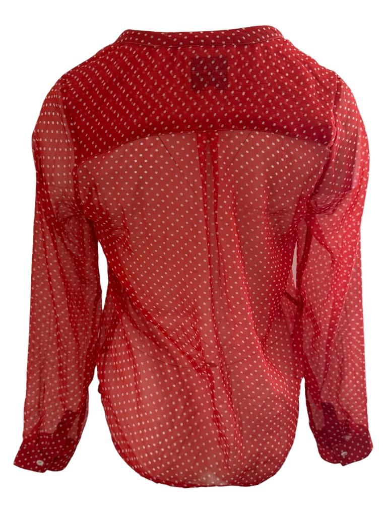 Lolly’s Laundry shirt lange mouw S, Maat 38/40 (M), Verzenden, Zo goed als nieuw, Rood
