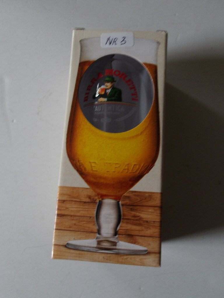 Birra Moretti bier glas (nr.3), Verzamelen, Biermerken, Ophalen of Verzenden, Nieuw, Glas of Glazen, Overige merken